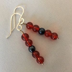Moved to boutique 💕Handmade Red and Blue Earrings